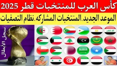 جدول مباريات كأس العرب قطر 2025