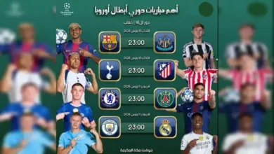 جدول مباريات الثلاثاء 10 مارس 2026.. ليلة أوروبية نارية بين برشلونة ونيوكاسل وبايرن ميونخ