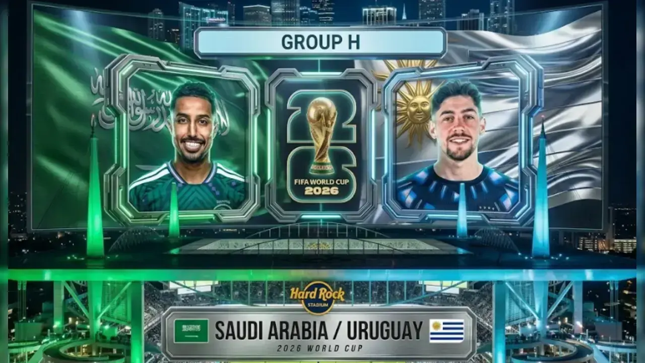 صدام المجموعة H يجمع السعودية ضد الأوروغواي في افتتاح مشوار المونديال.